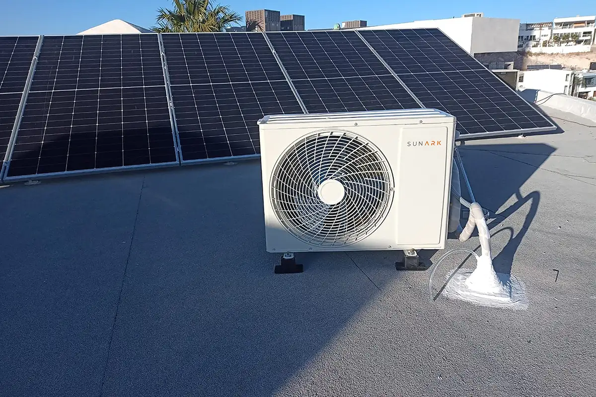 摩洛哥 12000 BTU 离网直流太阳能空调系统