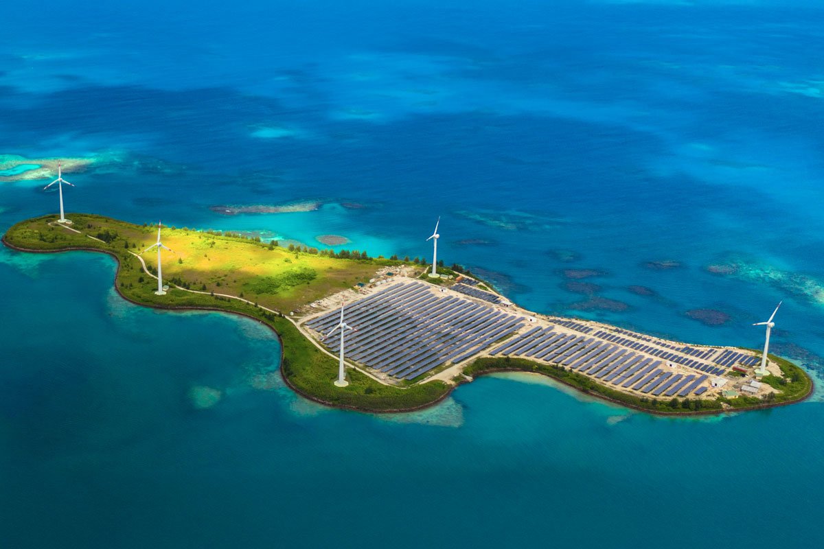 罗曼维尔岛6MW风力发电 + 5MW光伏发电 + 3MW / 3.4MWh储能 + 3MVA 柴油发电机组微电网项目